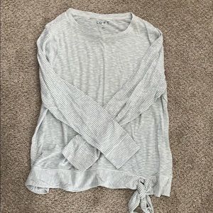 Loft Women’s Long Sleeve, White/Blue, XL